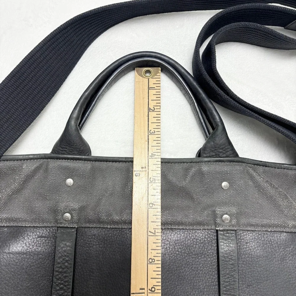 Timbuk2 Distilled Waxed Canvas & Leather Messenger Crossbody Grunge Minimalist